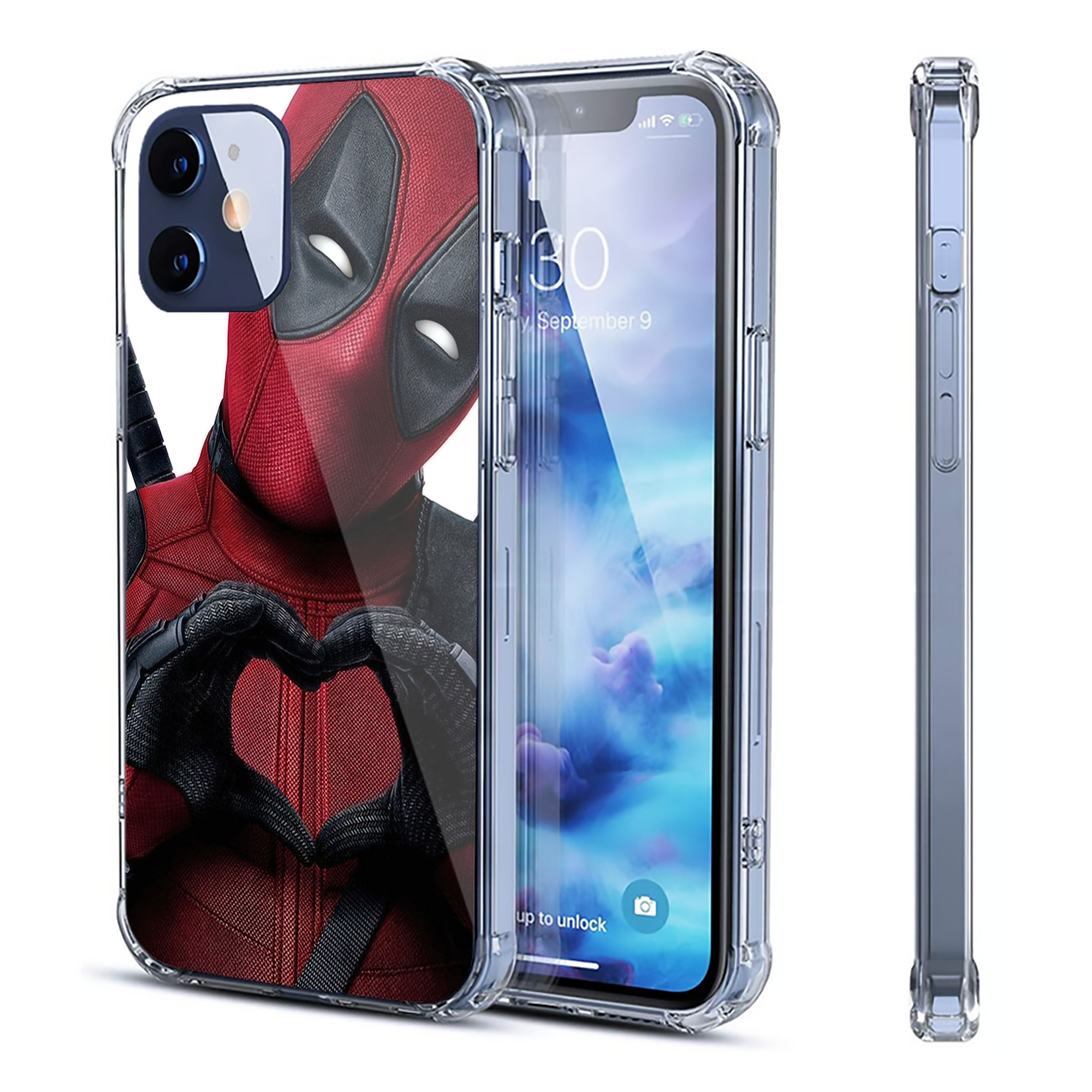 （画像用） Deadpool デッドプール 【iPhone 12シリーズ対応】透明スマホケース（クリアソフトケース）